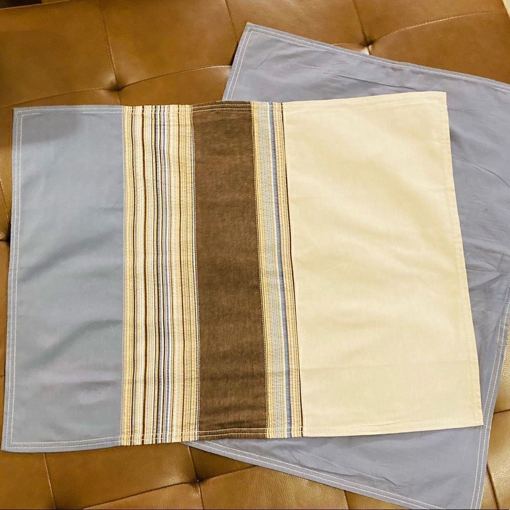 DOCKERS MASCULINE STRIPED PILLOW SHAMS STANDARD PILLOW COVERS